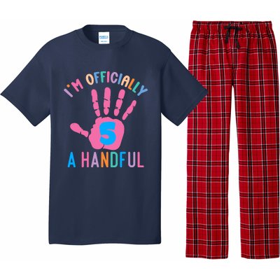 IM A Handful Five 5th Birthday Girl Boy Pajama Set