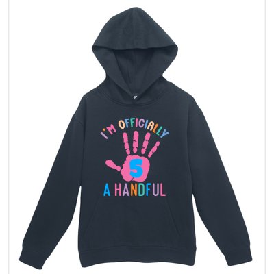 IM A Handful Five 5th Birthday Girl Boy Urban Pullover Hoodie