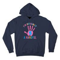 IM A Handful Five 5th Birthday Girl Boy Tall Hoodie