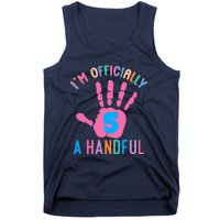 IM A Handful Five 5th Birthday Girl Boy Tank Top