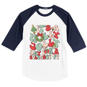 Its A Holly Xmas Day For A Colonoscopyits A Holly Xmas Baseball Sleeve Shirt