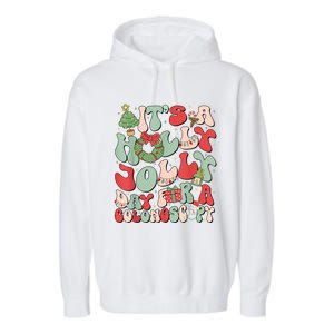 Its A Holly Xmas Day For A Colonoscopyits A Holly Xmas Garment-Dyed Fleece Hoodie