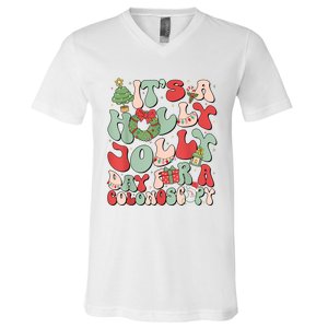 Its A Holly Xmas Day For A Colonoscopyits A Holly Xmas V-Neck T-Shirt