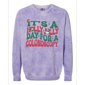 ItS A Holly Xmas Jolly Day For A Colonoscopy Christmas Colorblast Crewneck Sweatshirt