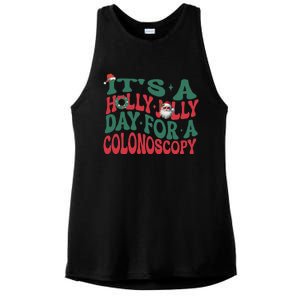 ItS A Holly Xmas Jolly Day For A Colonoscopy Christmas Ladies PosiCharge Tri-Blend Wicking Tank