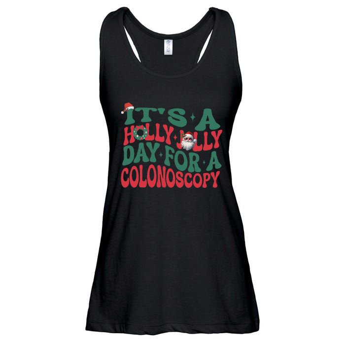 ItS A Holly Xmas Jolly Day For A Colonoscopy Christmas Ladies Essential Flowy Tank