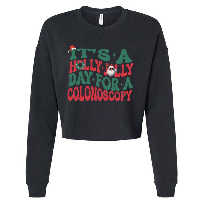 ItS A Holly Xmas Jolly Day For A Colonoscopy Christmas Cropped Pullover Crew