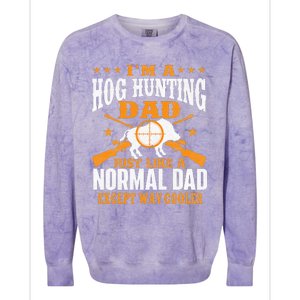 I'm A Hog Hunting Dad Boar Hunting Wild Hog Hunter Colorblast Crewneck Sweatshirt