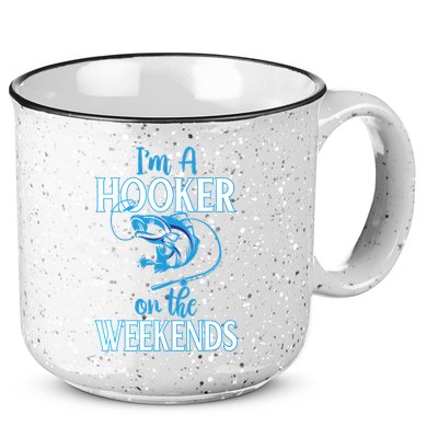 I'm A Hooker On The Weekends Fishing Fish Lover 15oz Campfire Ceramic Mug