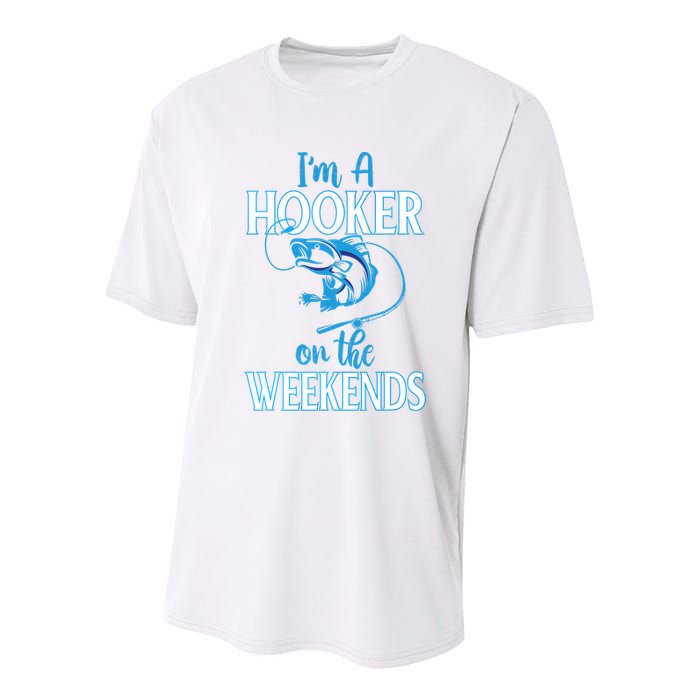 I'm A Hooker On The Weekends Fishing Fish Lover Youth Performance Sprint T-Shirt
