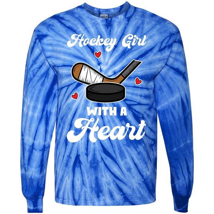 IM A Hockey Hockey Stick Gift Tie-Dye Long Sleeve Shirt