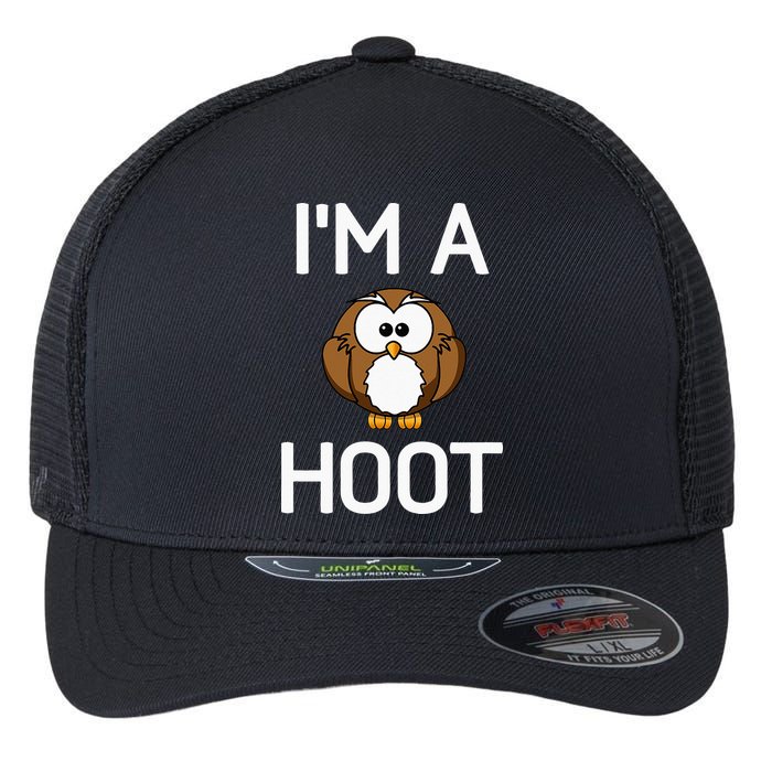 Im A Hoot Owl Pun Funny Jokes Sarcastic Sayings. Flexfit Unipanel Trucker Cap