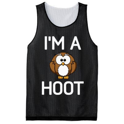 Im A Hoot Owl Pun Funny Jokes Sarcastic Sayings. Mesh Reversible Basketball Jersey Tank