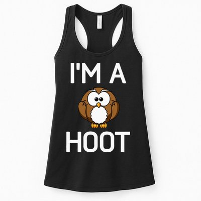 Im A Hoot Owl Pun Funny Jokes Sarcastic Sayings. Womens Tank Top