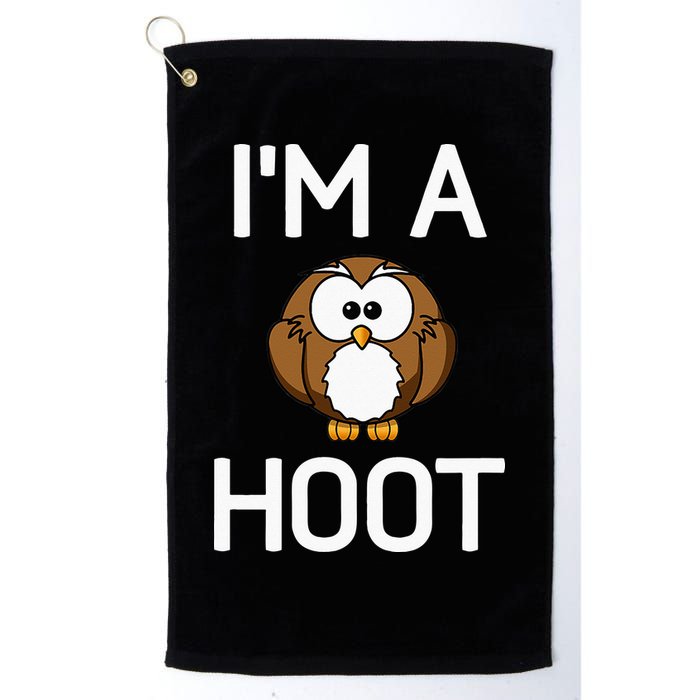 Im A Hoot Owl Pun Funny Jokes Sarcastic Sayings. Golf Towel