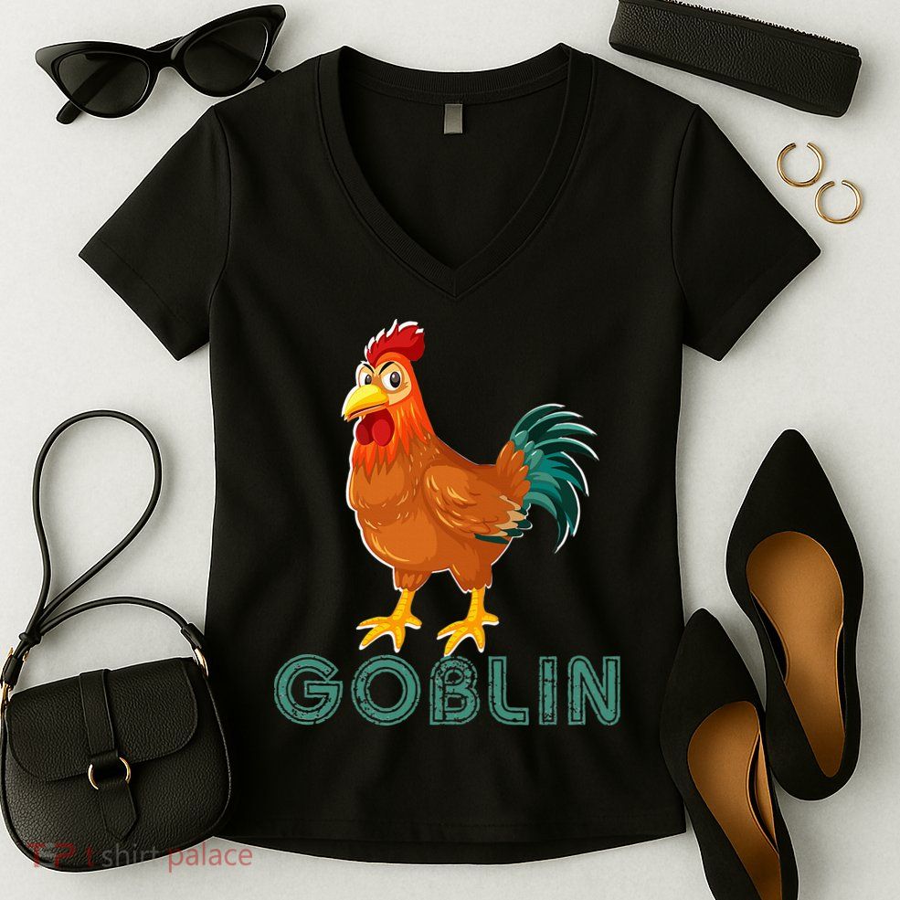 Inappropriate Adult Humor Goblin Mode Innuendo Women's V-Neck T-Shirt