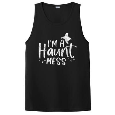 I'm A Haunt Mess Ghost Gift Funny Halloween Hot Mess Mom Gift PosiCharge Competitor Tank