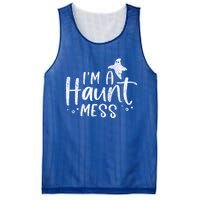 I'm A Haunt Mess Ghost Gift Funny Halloween Hot Mess Mom Gift Mesh Reversible Basketball Jersey Tank