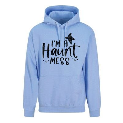 I'm A Haunt Mess Ghost Gift Funny Halloween Hot Mess Mom Gift Unisex Surf Hoodie