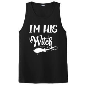 I Am His Witch Halloween Costume Fiancée Friend Wife Gift PosiCharge Competitor Tank