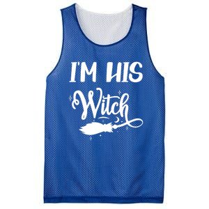 I Am His Witch Halloween Costume Fiancée Friend Wife Gift Mesh Reversible Basketball Jersey Tank