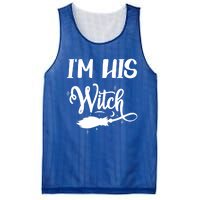 I Am His Witch Halloween Costume Fiancée Friend Wife Gift Mesh Reversible Basketball Jersey Tank