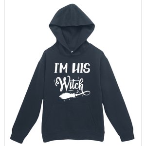 I Am His Witch Halloween Costume Fiancée Friend Wife Gift Urban Pullover Hoodie