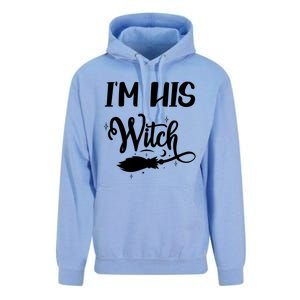 I Am His Witch Halloween Costume Fiancée Friend Wife Gift Unisex Surf Hoodie