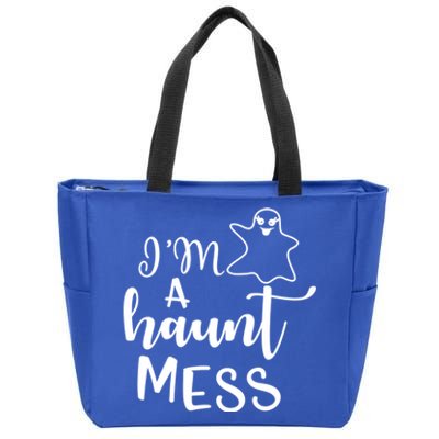 I'm A Haunt Mess Halloween Halloween Hallowen Mom Gift Zip Tote Bag