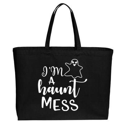 I'm A Haunt Mess Halloween Halloween Hallowen Mom Gift Cotton Canvas Jumbo Tote