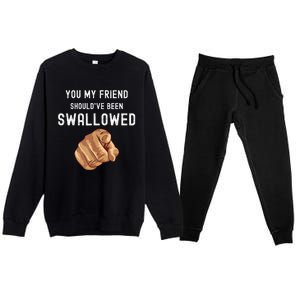 Inappropriate Adult Humor Sarcastic Sex Gift Rude Gag Premium Crewneck Sweatsuit Set