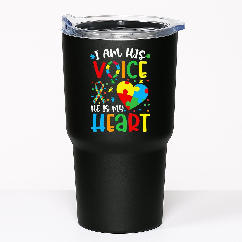 I am His Voice Mom Mama Autistic Autism Awareness Month Tumbler