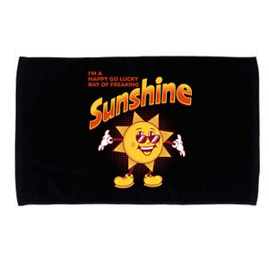 I'm A Happy Go Lucky Ray Of Freaking Sunshine Sarcastic Gift Microfiber Hand Towel