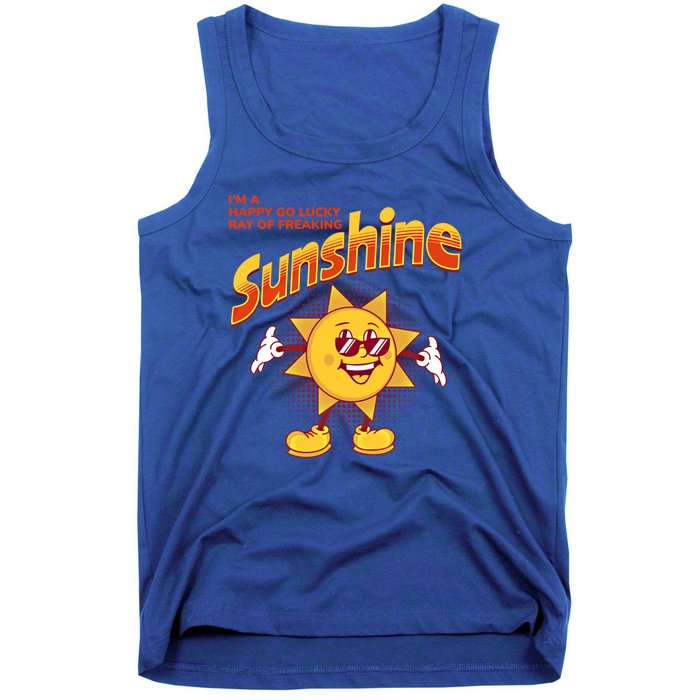 I'm A Happy Go Lucky Ray Of Freaking Sunshine Sarcastic Gift Tank Top