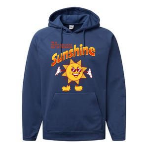 I'm A Happy Go Lucky Ray Of Freaking Sunshine Sarcastic Gift Performance Fleece Hoodie