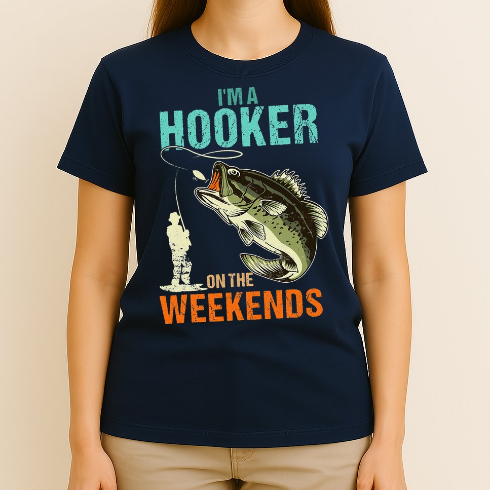 I'm A Hooker On The Weekend Funny Fisherman Vintage T-Shirt