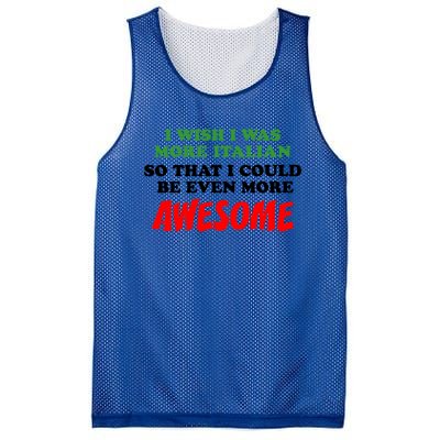 Italian American Heritage Even More Awesome Proud Gift Mesh Reversible Basketball Jersey Tank