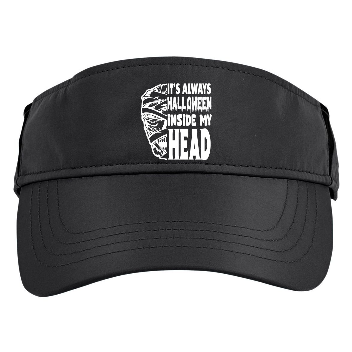 Its Always Halloween Inside My Head Zombie Adult Drive Performance Visor