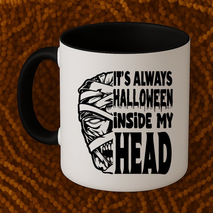 Its Always Halloween Inside My Head Zombie Mug