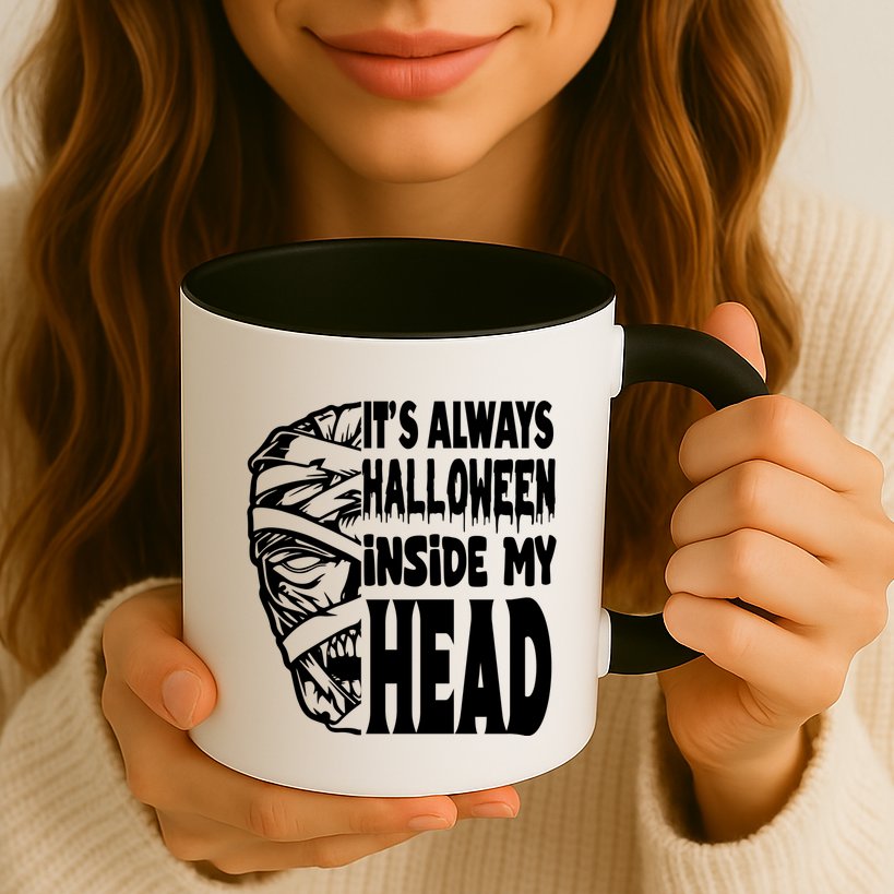 Its Always Halloween Inside My Head Zombie Mug