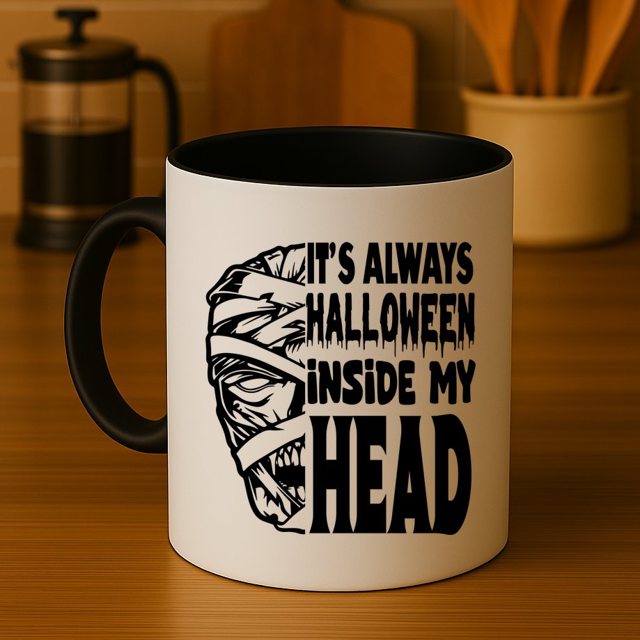 Its Always Halloween Inside My Head Zombie Mug