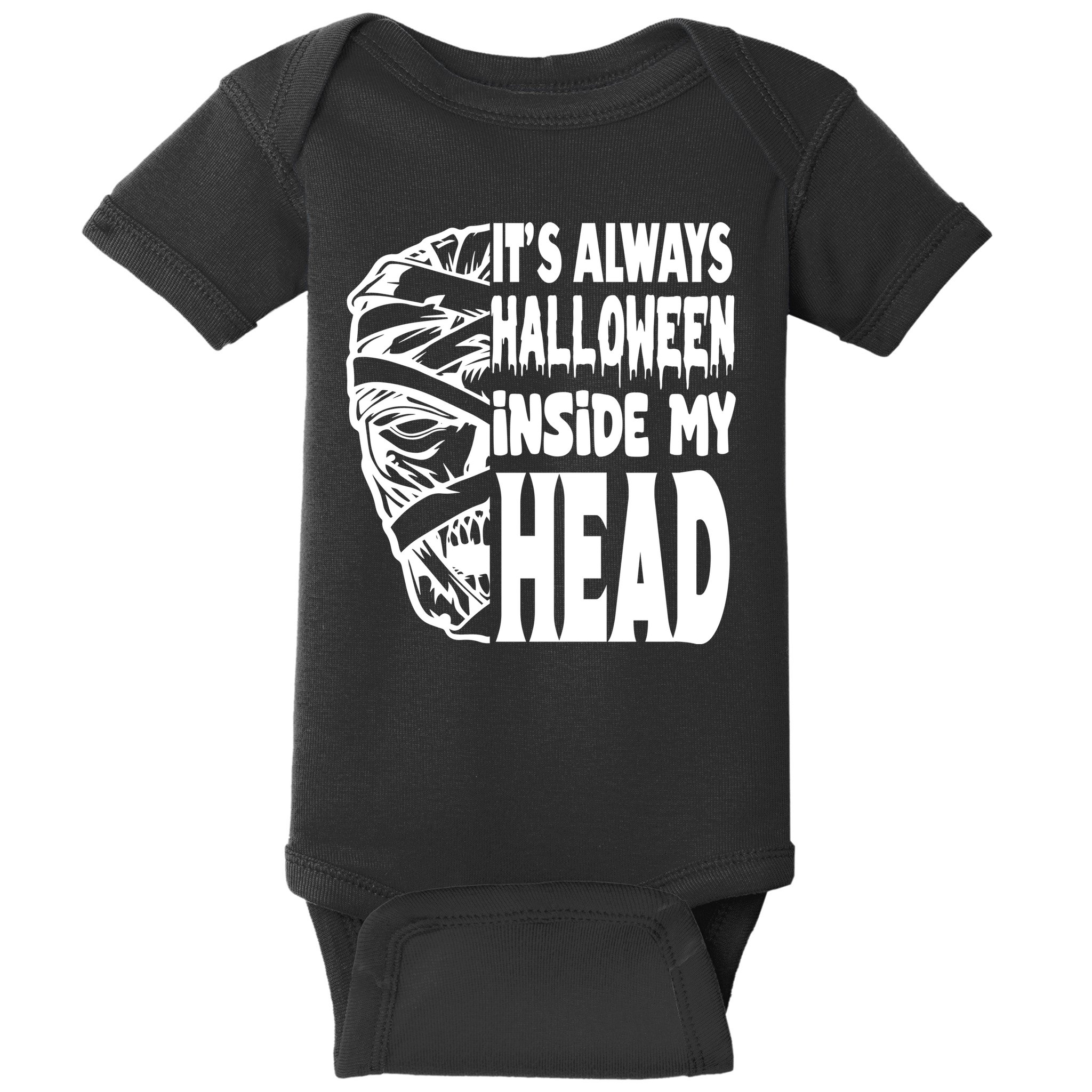 Its Always Halloween Inside My Head Zombie Baby Bodysuit