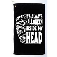 Its Always Halloween Inside My Head Zombie Golf Towel