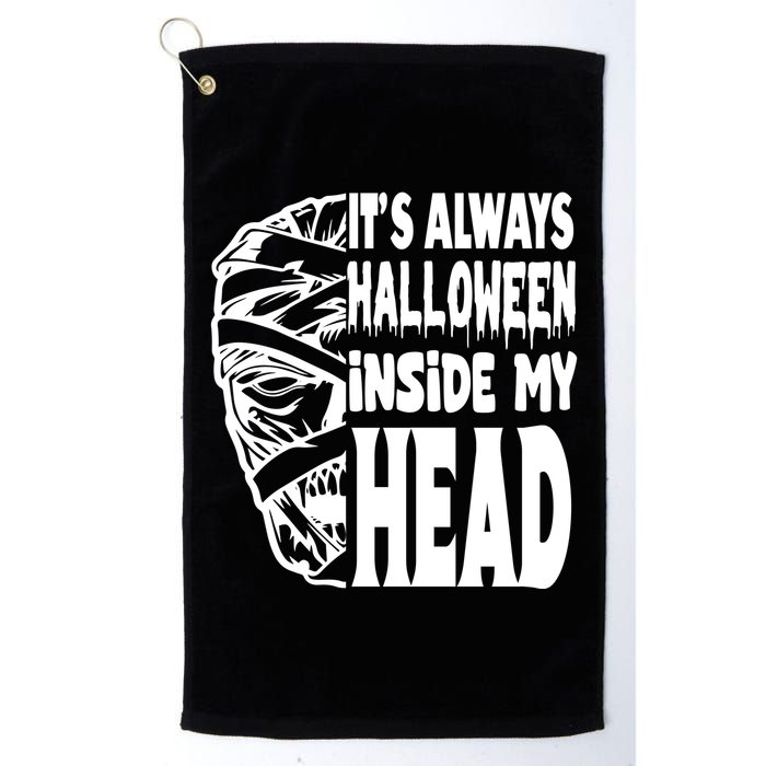 Its Always Halloween Inside My Head Zombie Golf Towel