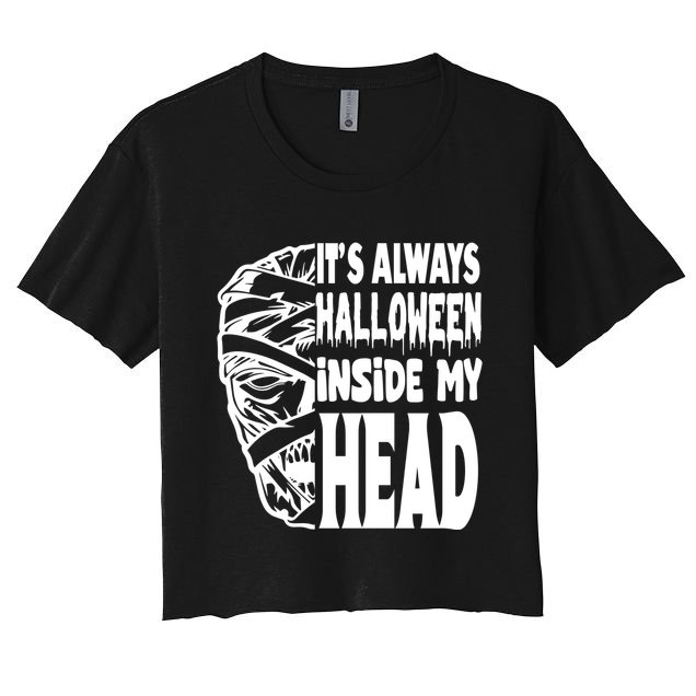 Its Always Halloween Inside My Head Zombie Crop Top