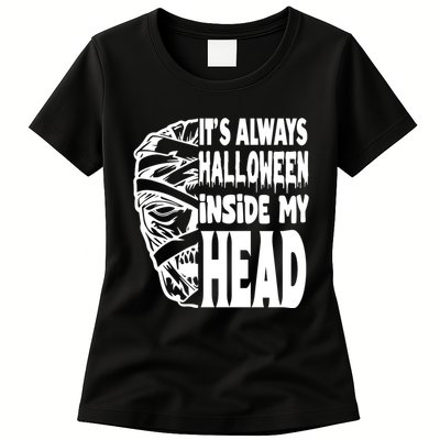 Its Always Halloween Inside My Head Zombie Womens T-Shirt
