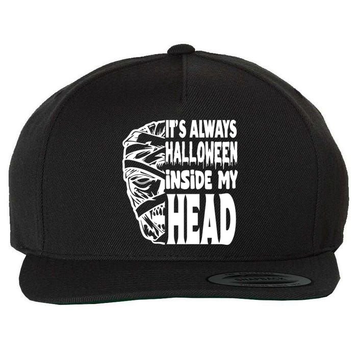 Its Always Halloween Inside My Head Zombie Wool Snapback Cap