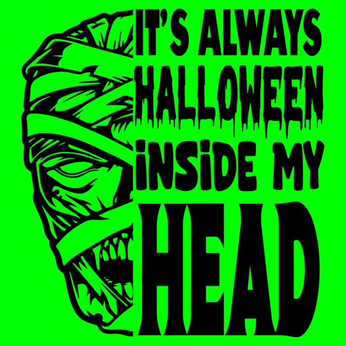 Its Always Halloween Inside My Head Zombie Bag