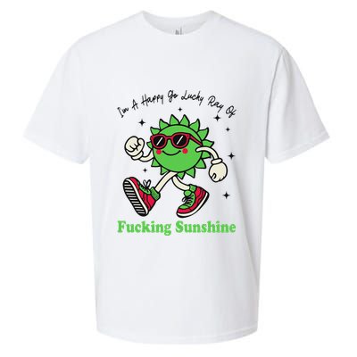 IM A Happy Go Lucky Ray Of Fucking Sunshine With Sunglasses Sueded Cloud Jersey T-Shirt