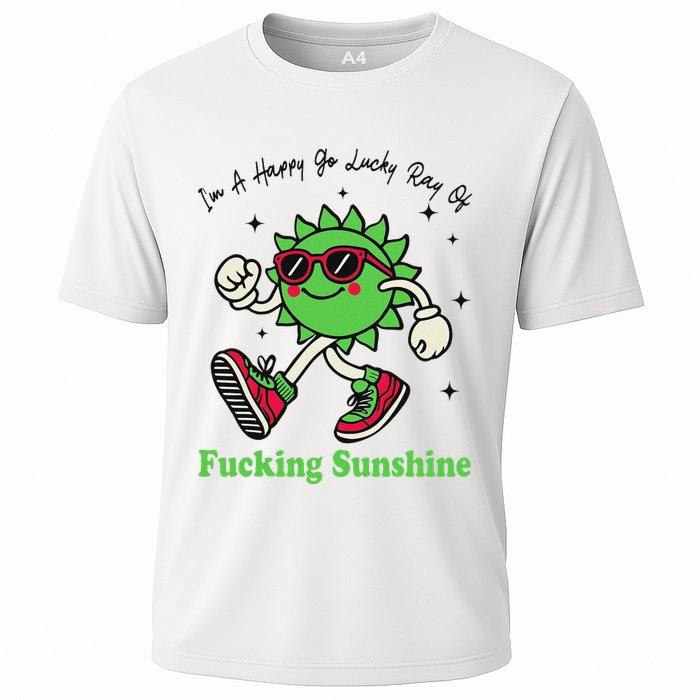 IM A Happy Go Lucky Ray Of Fucking Sunshine With Sunglasses Cooling Performance Crew T-Shirt